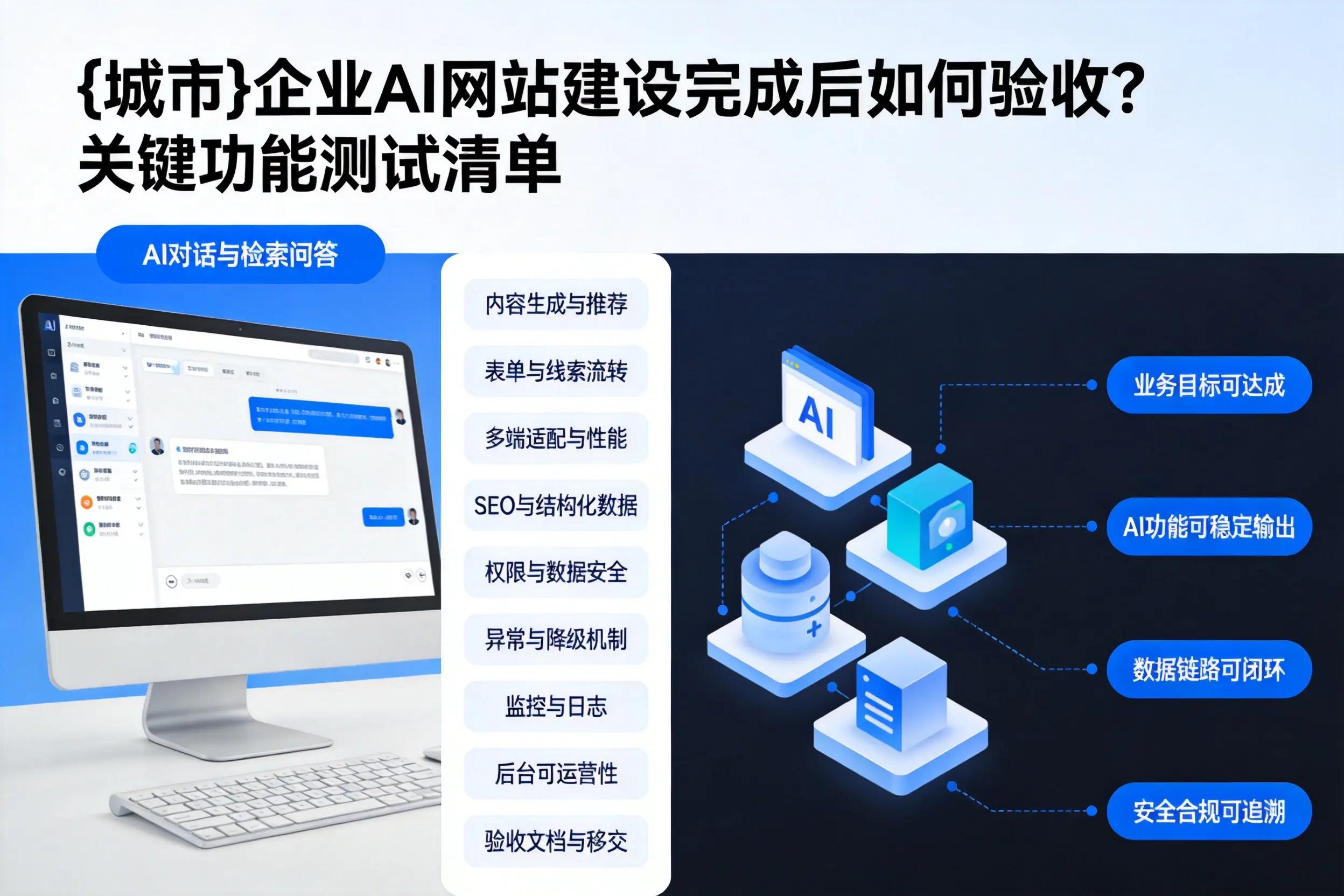岳阳企业AI网站建设完成后如何验收?关键功能测试清单