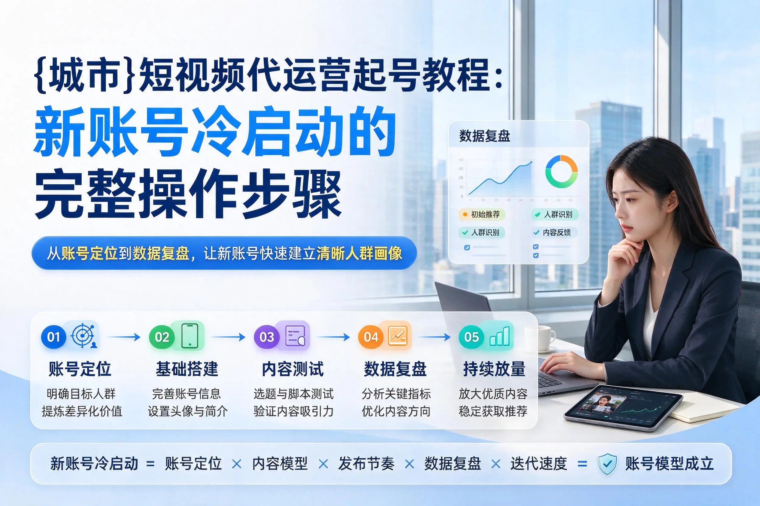 岳阳短视频代运营起号教程:新账号冷启动的完整操作步骤