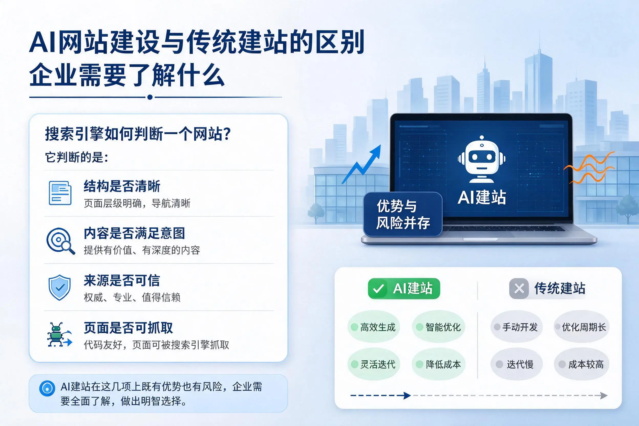 AI网站建设与传统建站的区别，岳阳企业需要了解什么