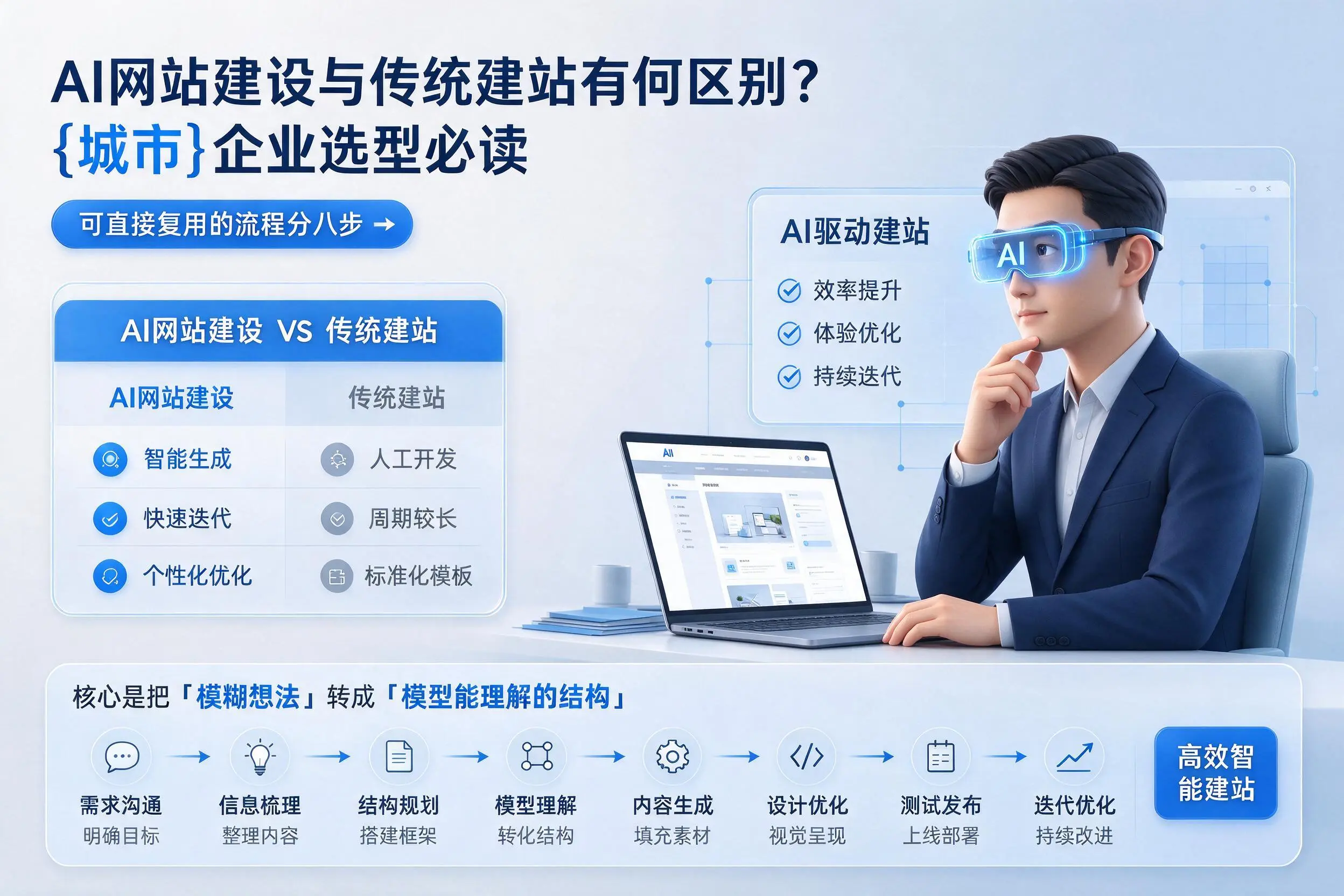 AI网站建设与传统建站有何区别？岳阳企业选型必读
