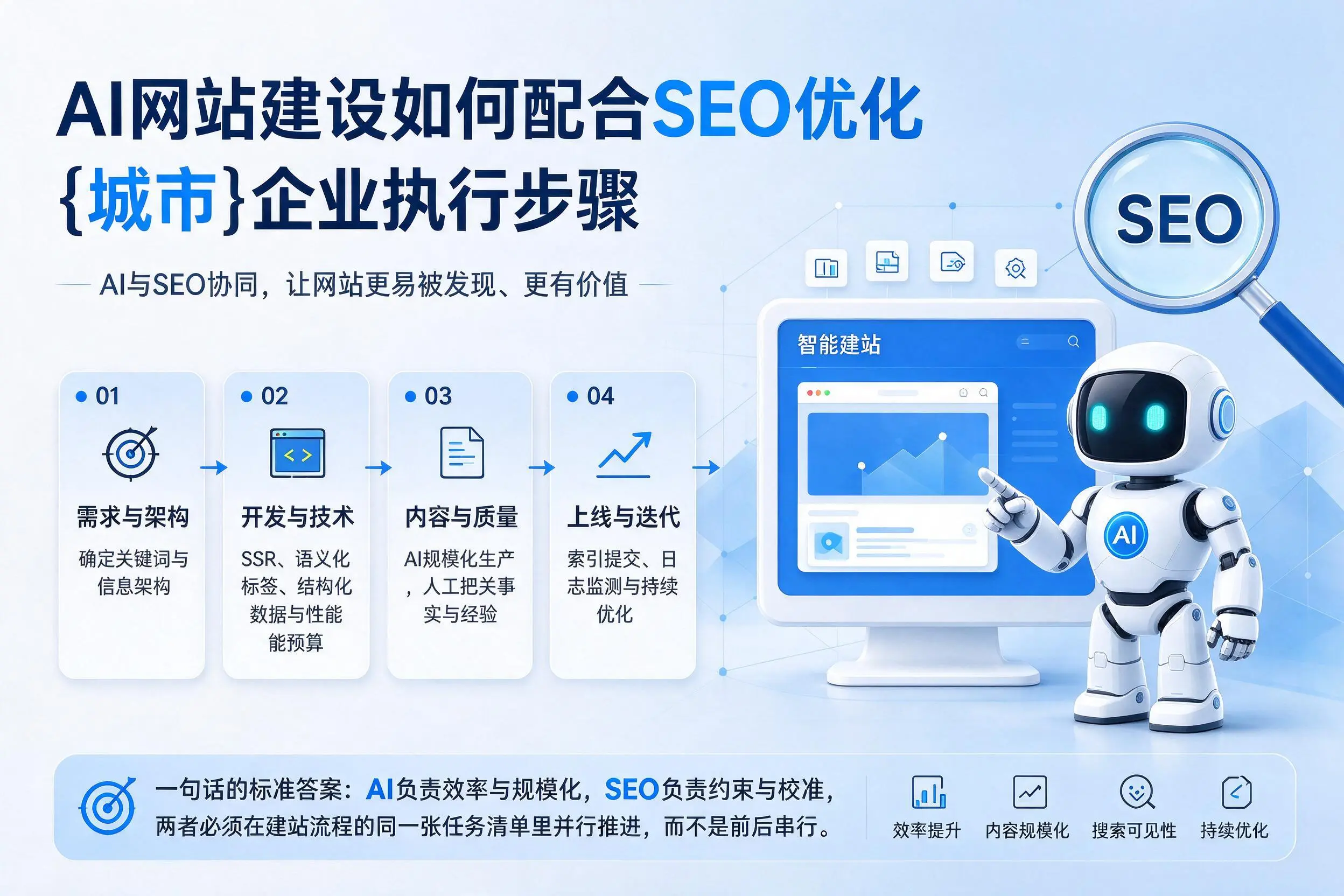 AI网站建设如何配合SEO优化,岳阳企业执行步骤