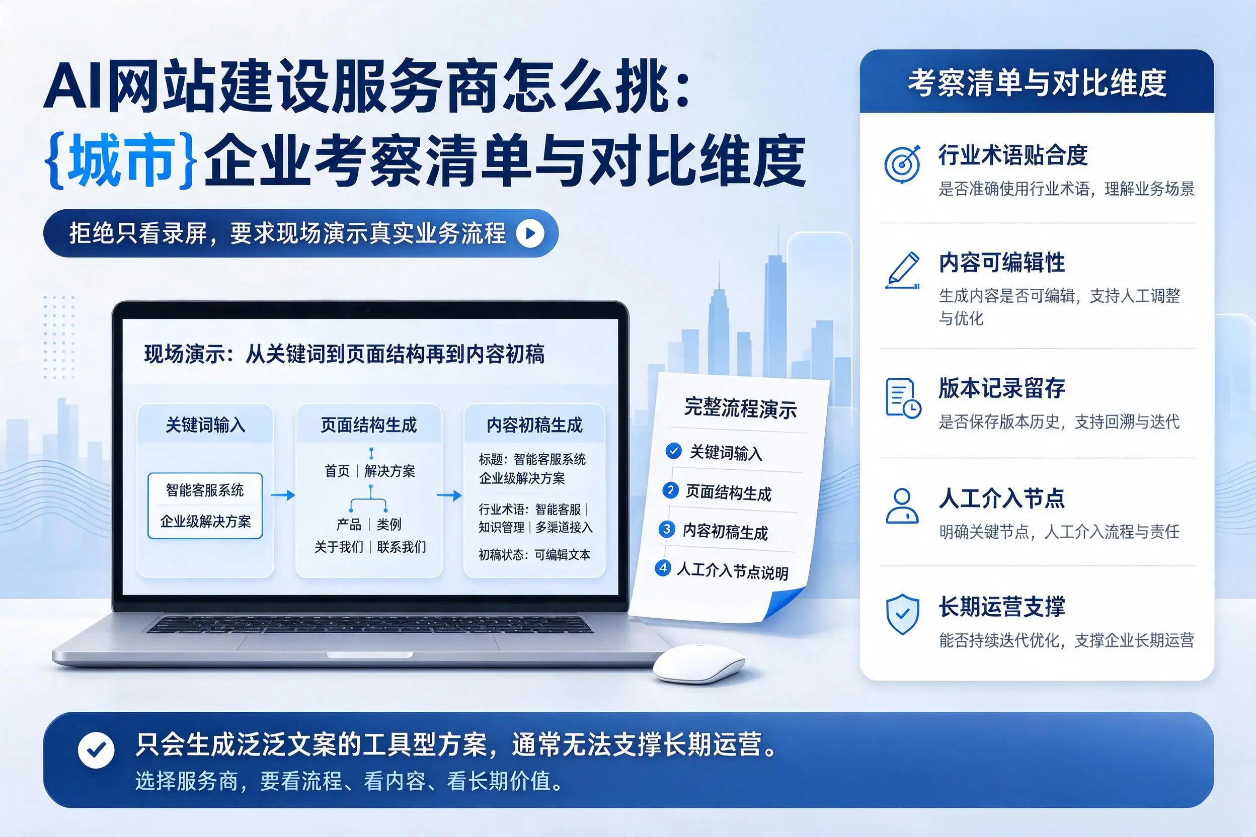 AI网站建设服务商怎么挑:岳阳企业考察清单与对比维度