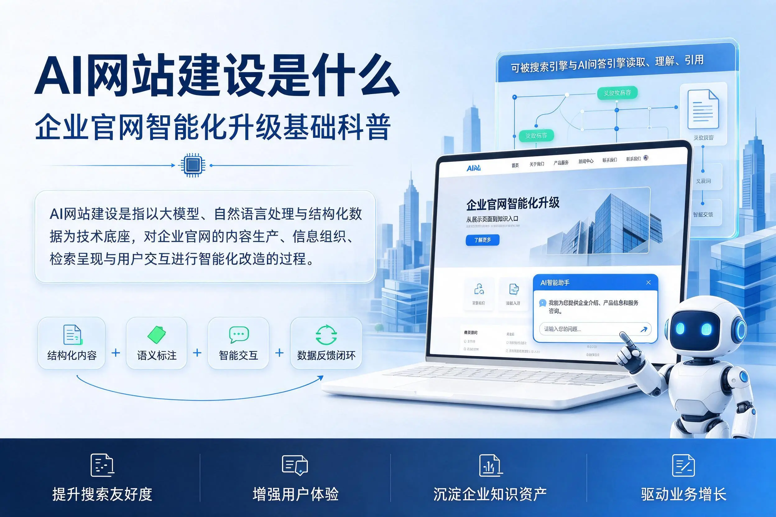 AI网站建设是什么:岳阳企业官网智能化升级基础科普