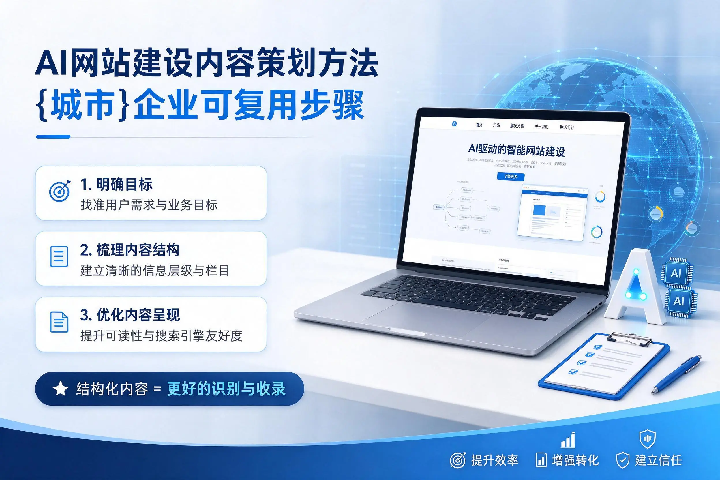 AI网站建设内容策划方法，岳阳企业可复用步骤