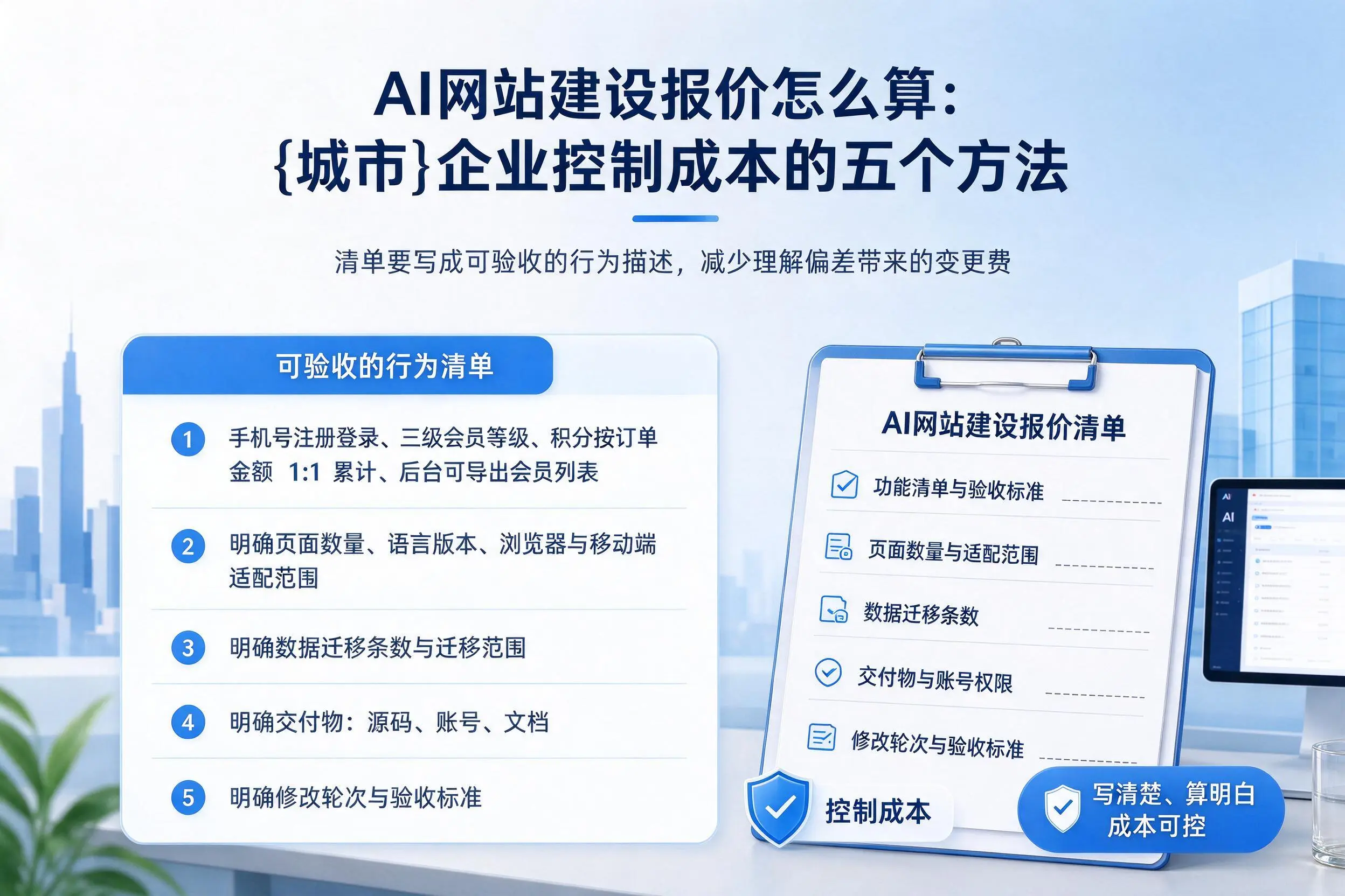 AI网站建设报价怎么算:岳阳企业控制成本的五个方法