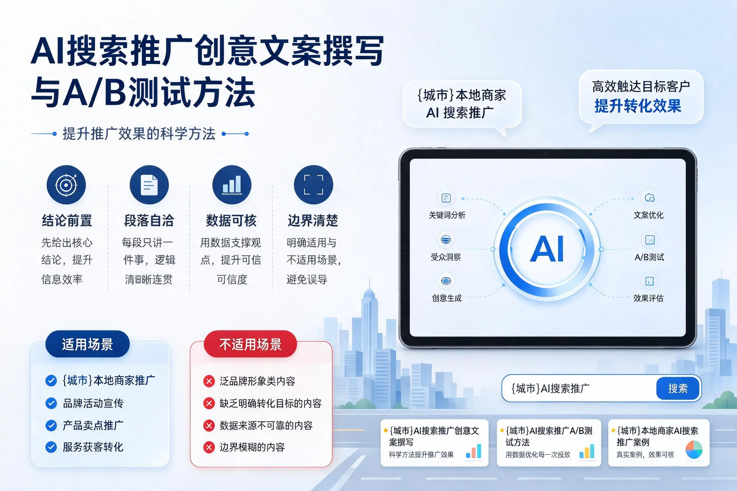 岳阳AI搜索推广创意文案撰写与A/B测试方法